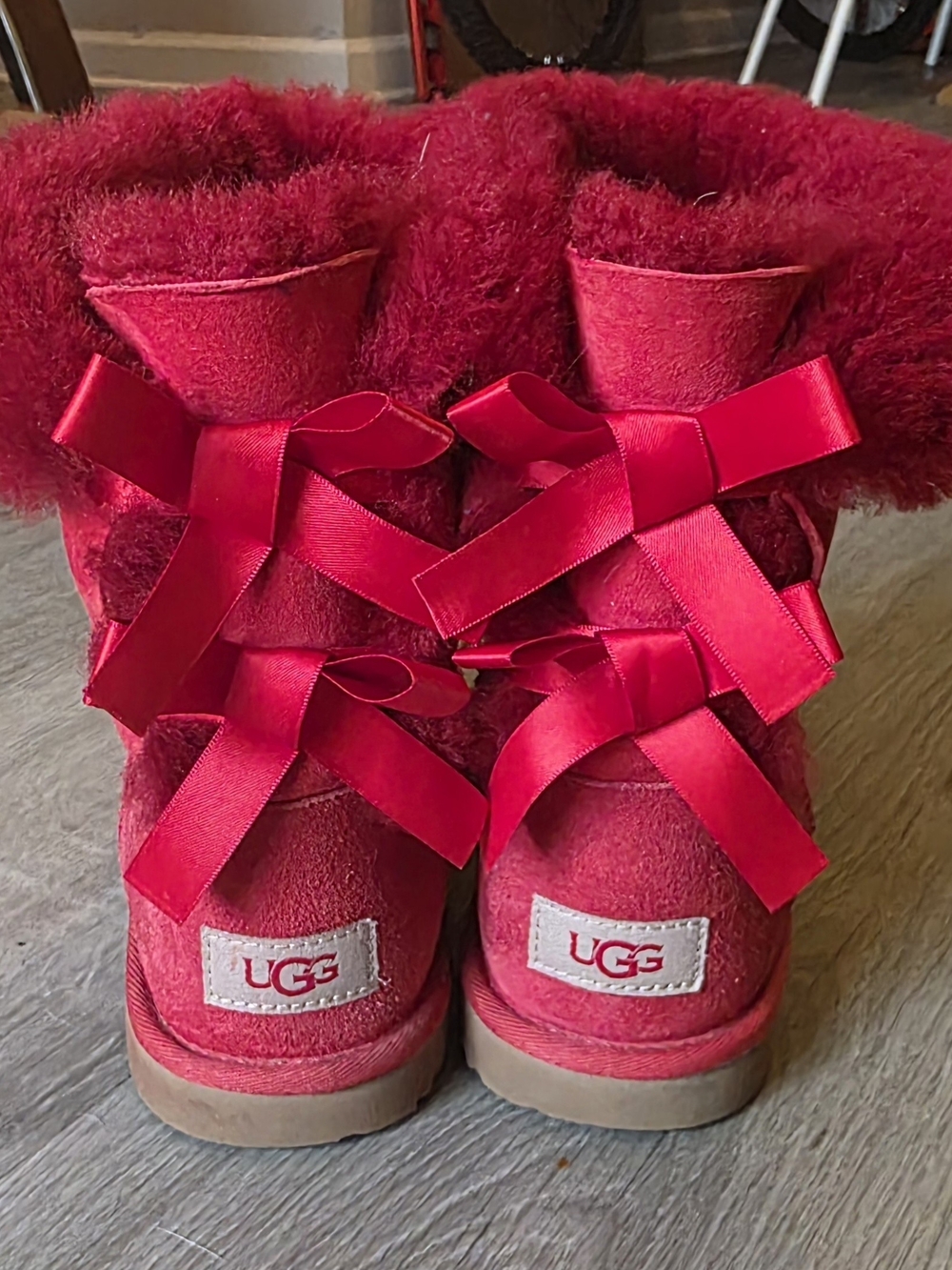 UGG Bailey Bow II Half Calf Red Boots